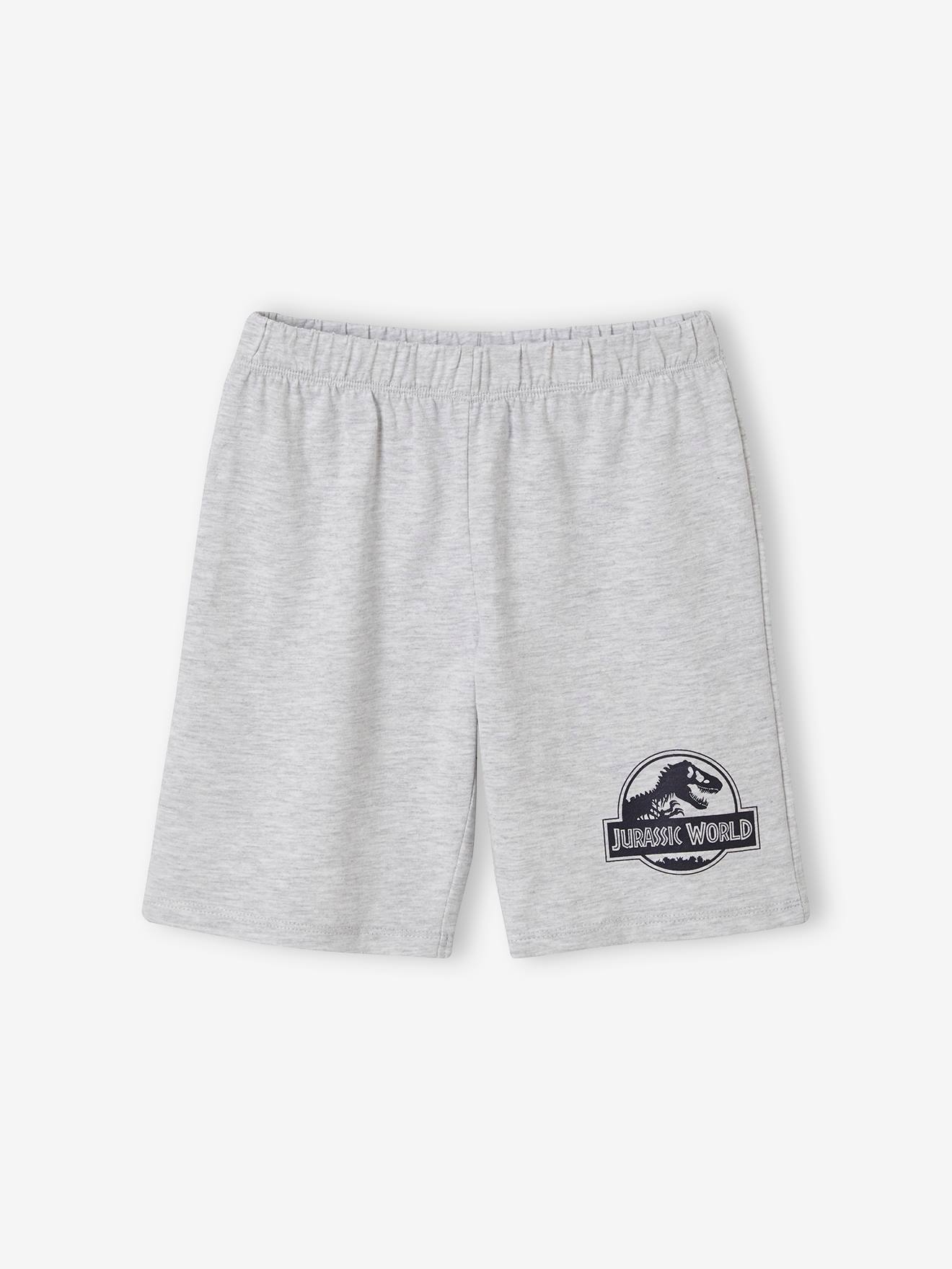 Conjunto de pijama Jurassic World® com shorts, azul escuro liso com estampas.