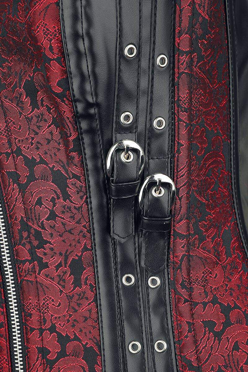 Corset avec Sangles & fermeture Éclair | Gothicana by EMP Corset