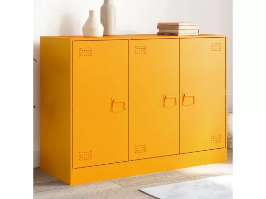 Buffet jaune moutarde 99x39x73 cm acier