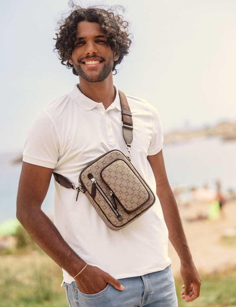 CHABRAND MINI SACOCHE ICONE MONOGRAMME BEIGE