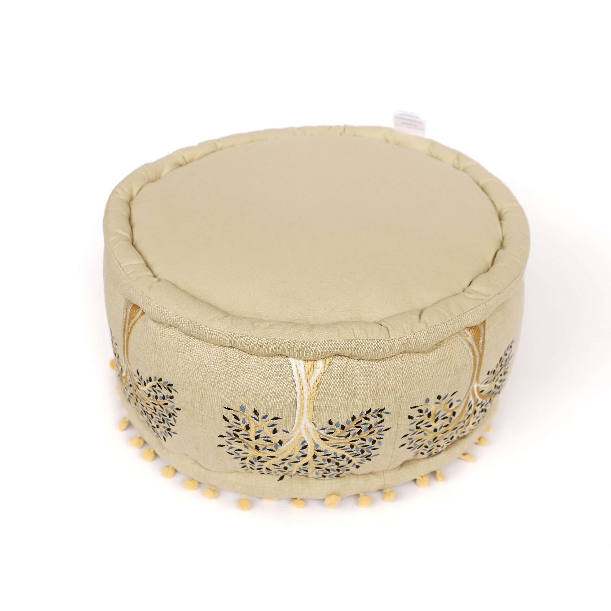 Pouf 'Baum', beige, multicolor, Ø 40 cm, H 20 cm von fischer's lagerhaus
