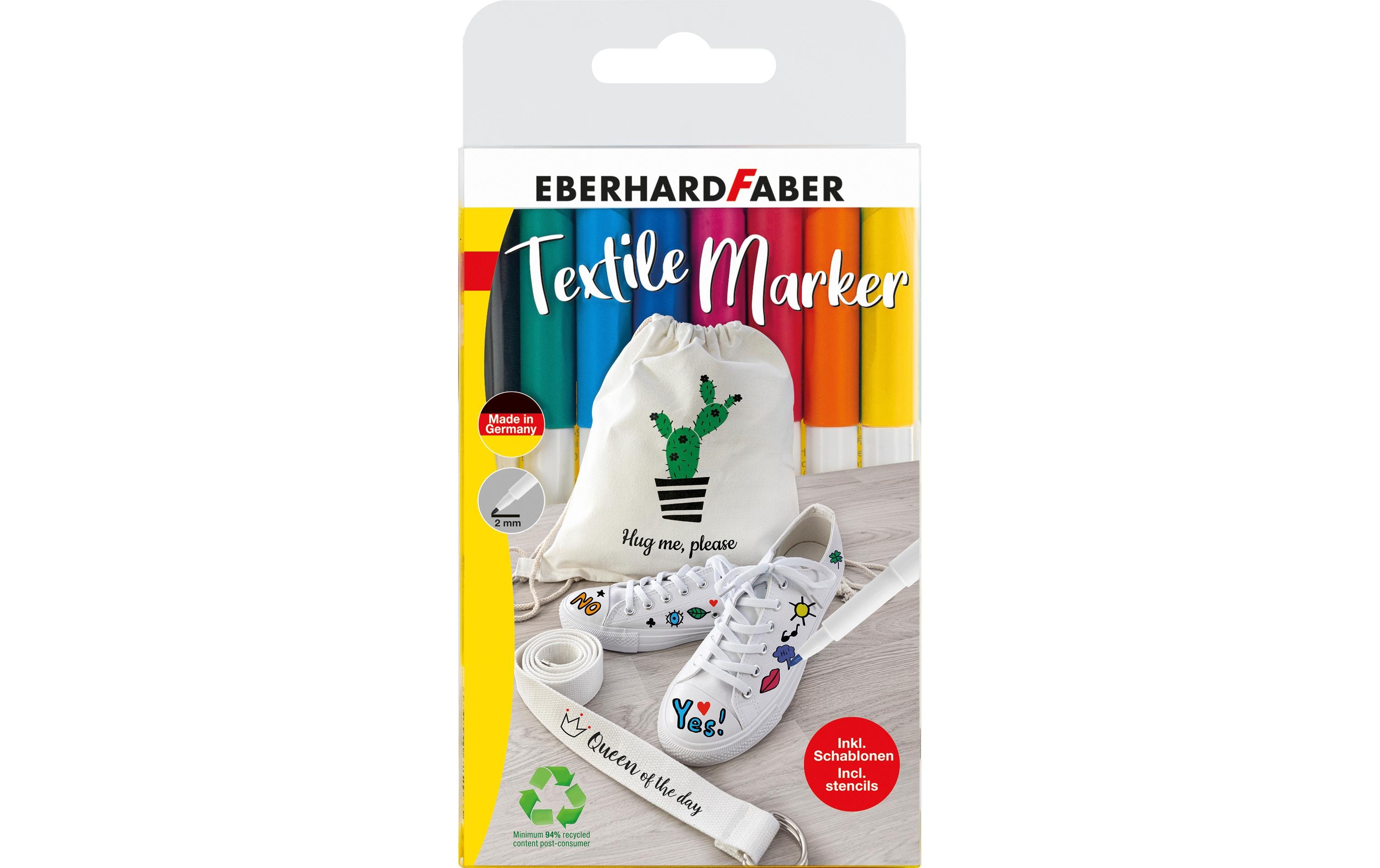 Textilmarker 8 StückTextilstifte zum Bemalen und dekorieren von Textilien