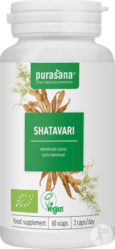Purasana Vegan Extrait De Shatavari Bio 60 Capsules