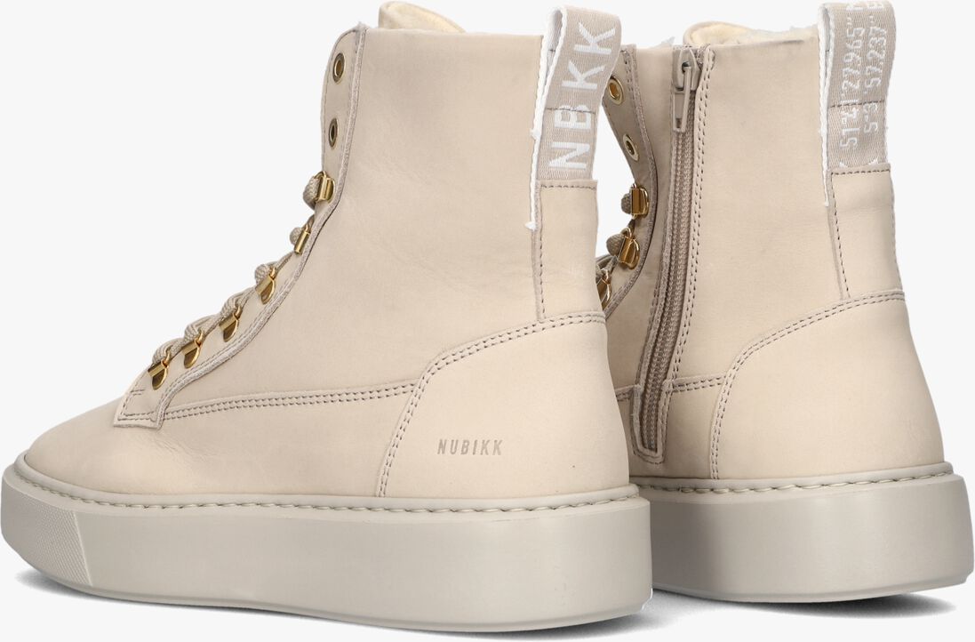 NUBIKK beige nubikk hoge sneaker vince dunya fur
