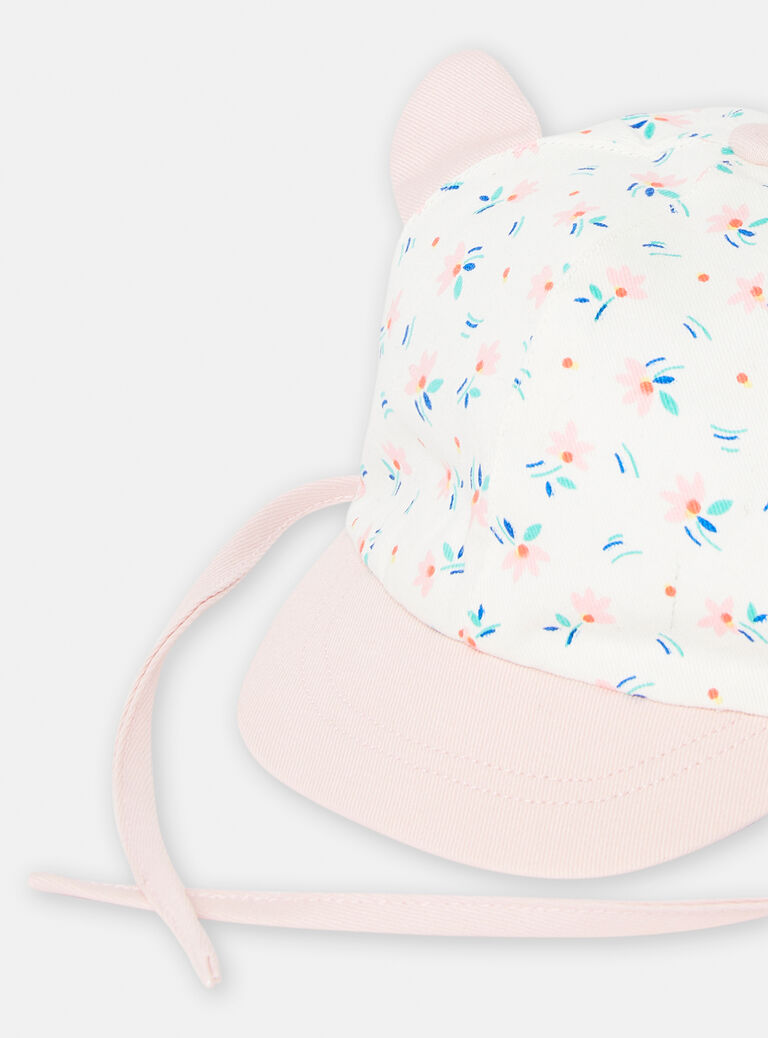 Casquette à motif fleuri pour bébé fille