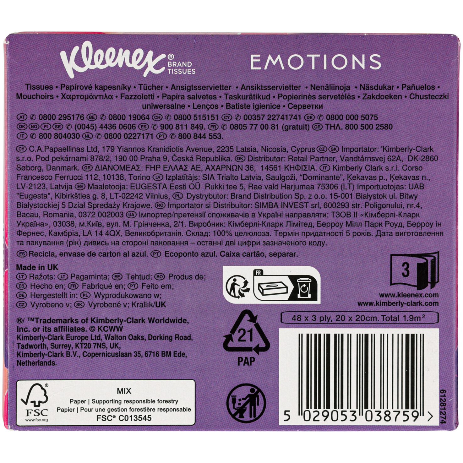 Kleenex Collection Kosmetiktücher Box, 1x48 Stück assortiert