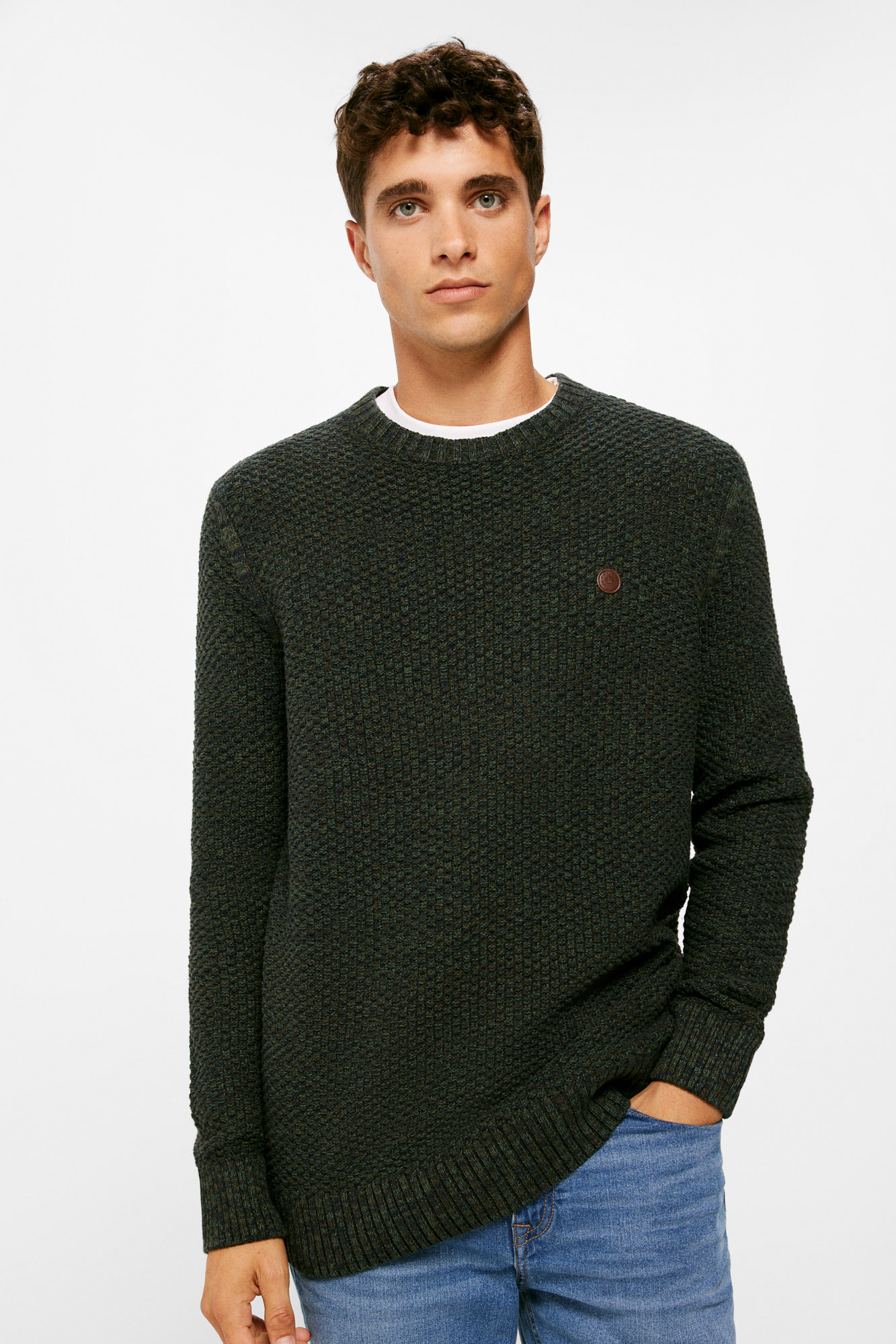 camisa texturizada sofisticada