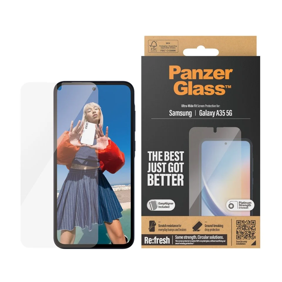 PanzerGlass - Skærmbeskyttelse - Samsung Galaxy A35 5G - Ultra-Wide Fit