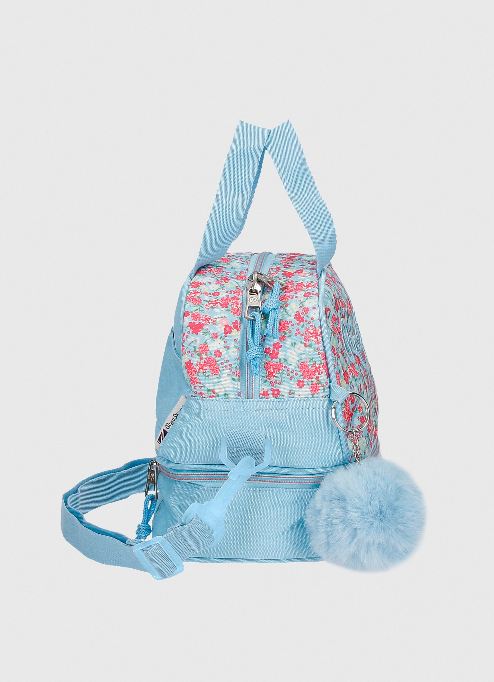 Bolsa transversal infantil com estampa floral - tamanho único