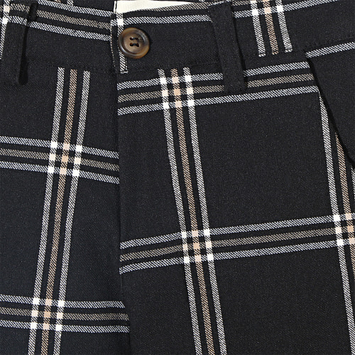 Pantalon A Carreaux Enfant 747-1 Noir