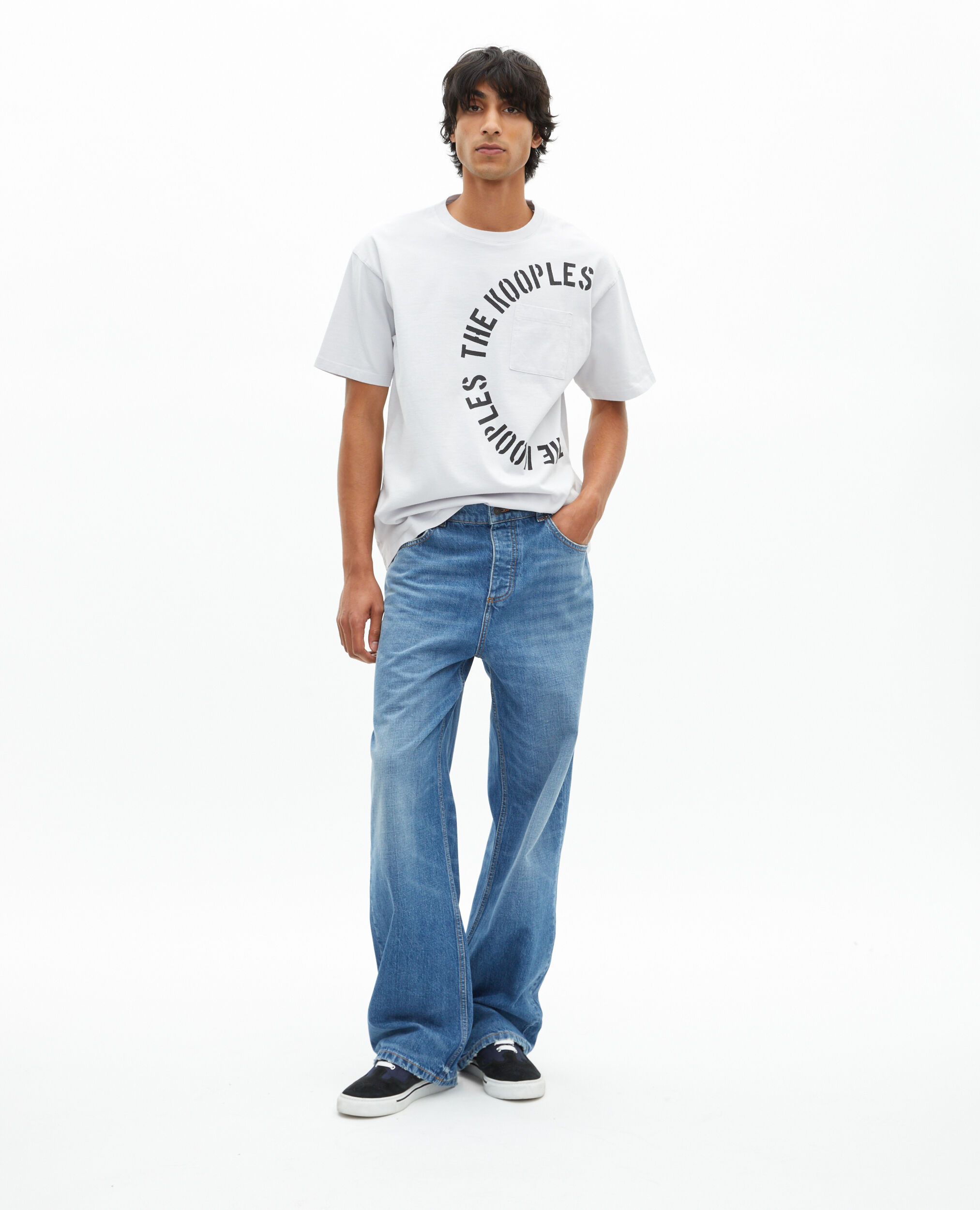 T-shirt avec sérigraphie gris