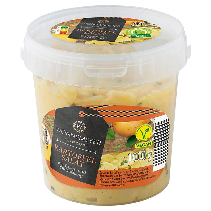 WONNEMEYER Salatschale 1 kg, Kartoffelsalat mit Essig-Öl