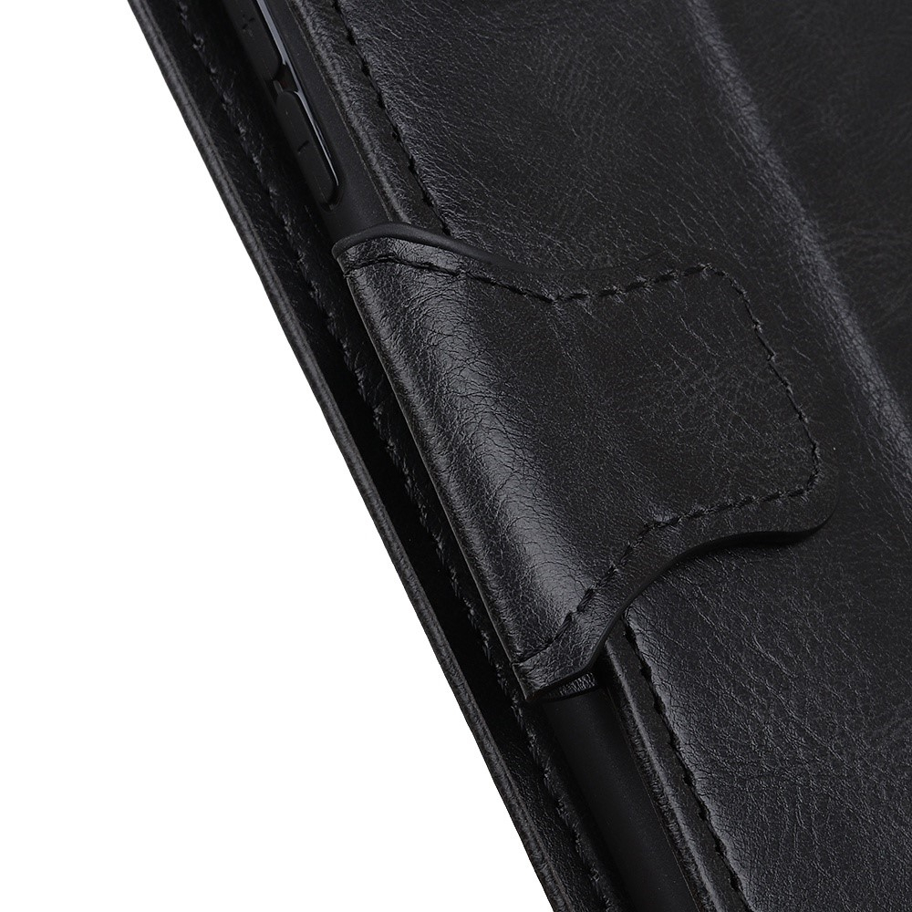 Samsung Galaxy S25 Edge Leder Tasche Flip Wallet Etui mit Kartenfächern (RFID Schutz) - Schwarz