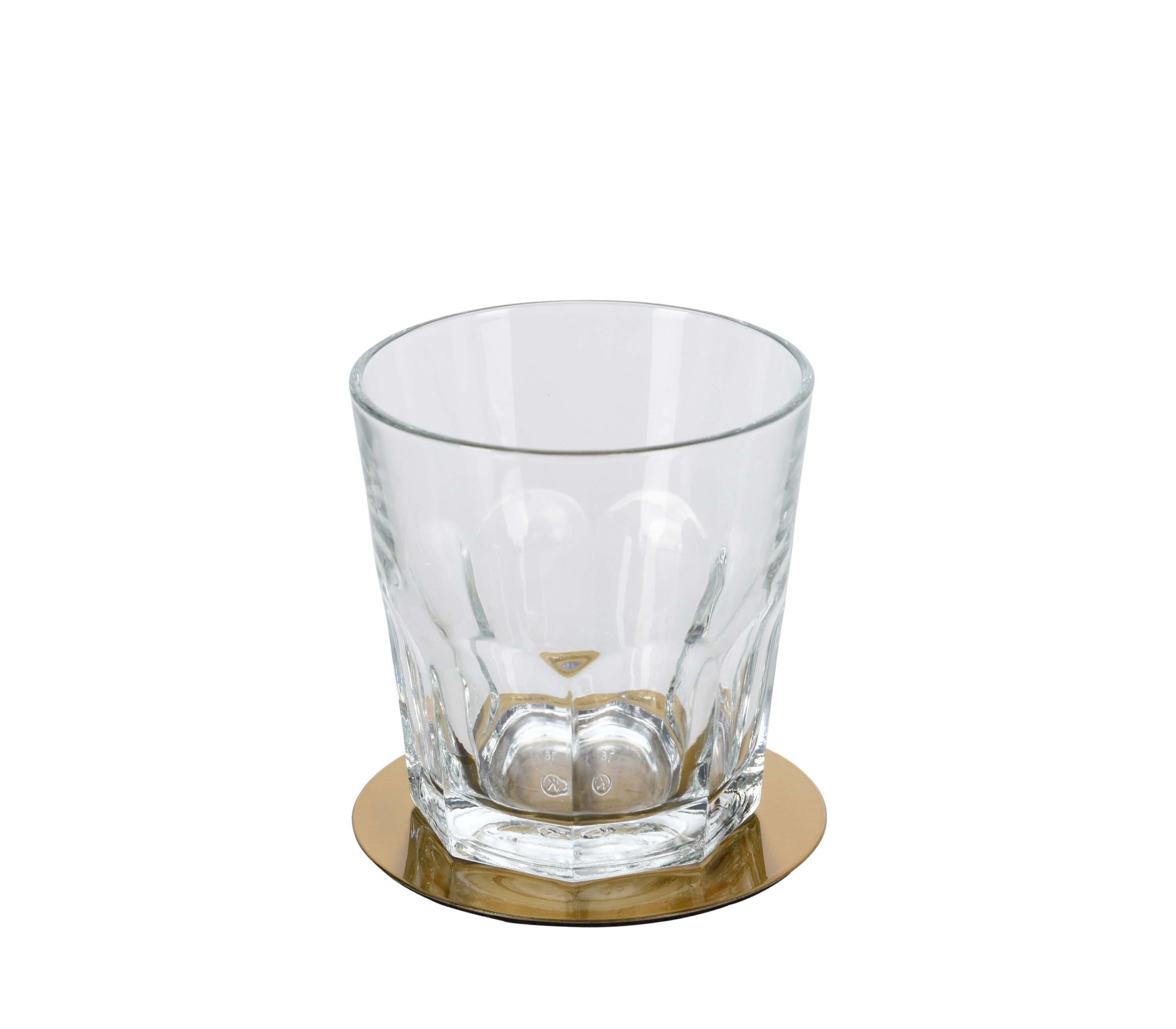 Glasuntersetzer 6er Set gold