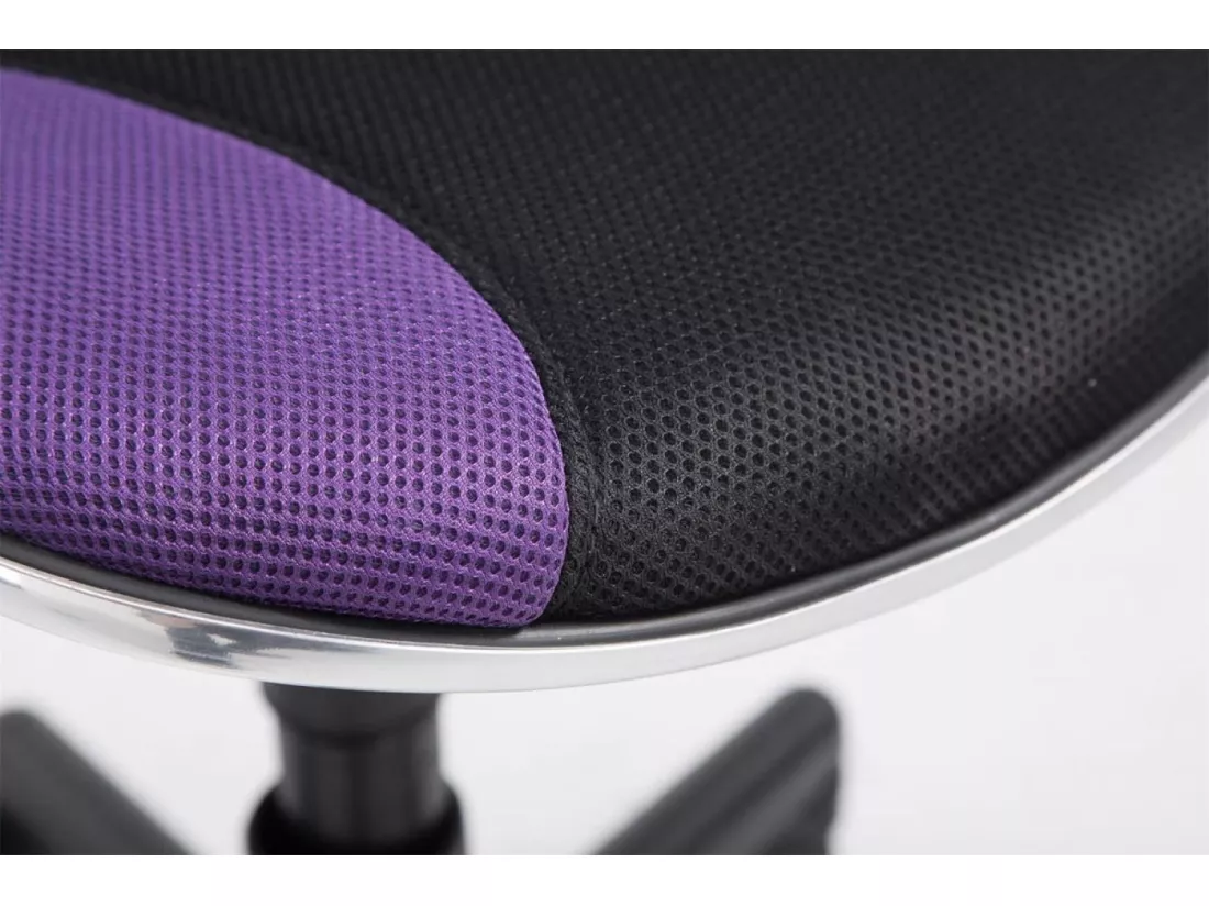 Chaise de bureau - Microfibre & Plastique - Violet - Bastian
