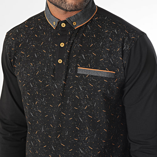 Polo Manches Longues Noir