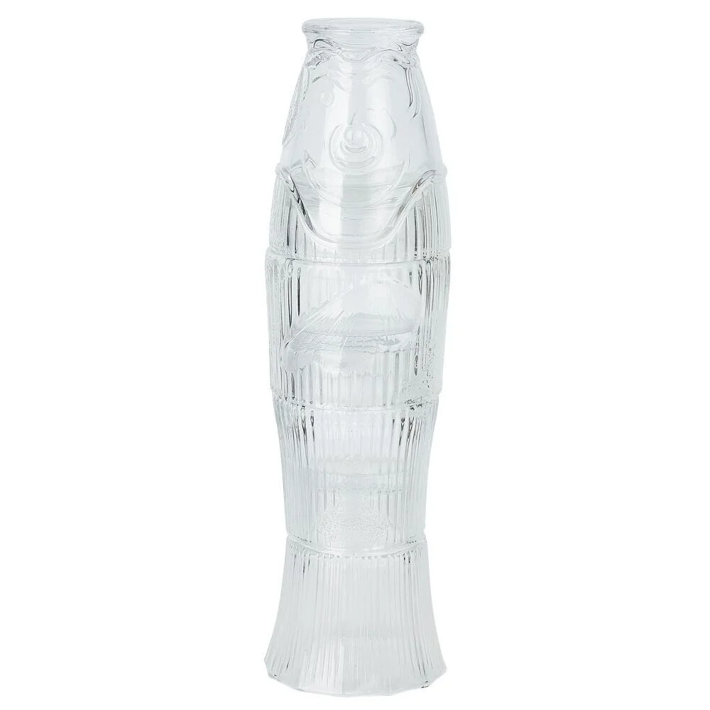 Set de 4 verres empilables forme poisson Ø8xH28cm - 2 coloris