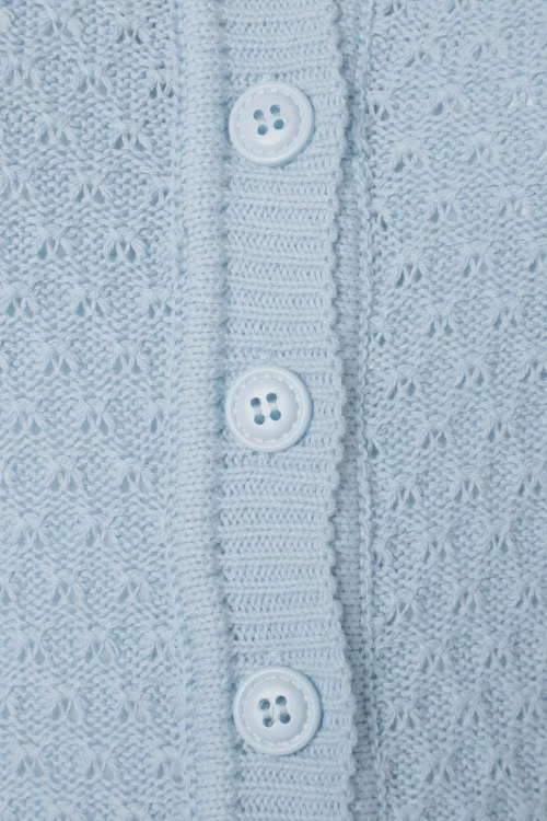 Mak Sweater Jennie vest in lichtblauw
