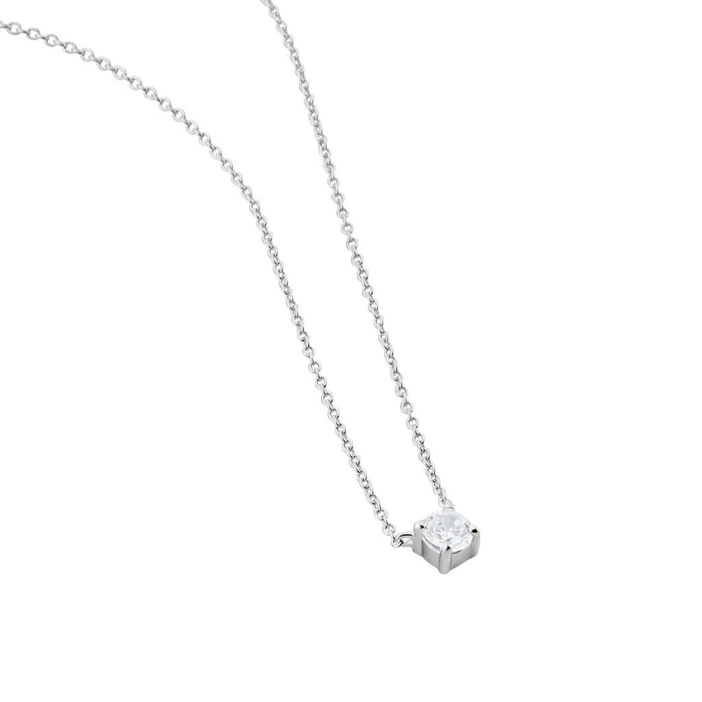 Collier Argent Blanc Lylwenn Oxyde De Zirconium