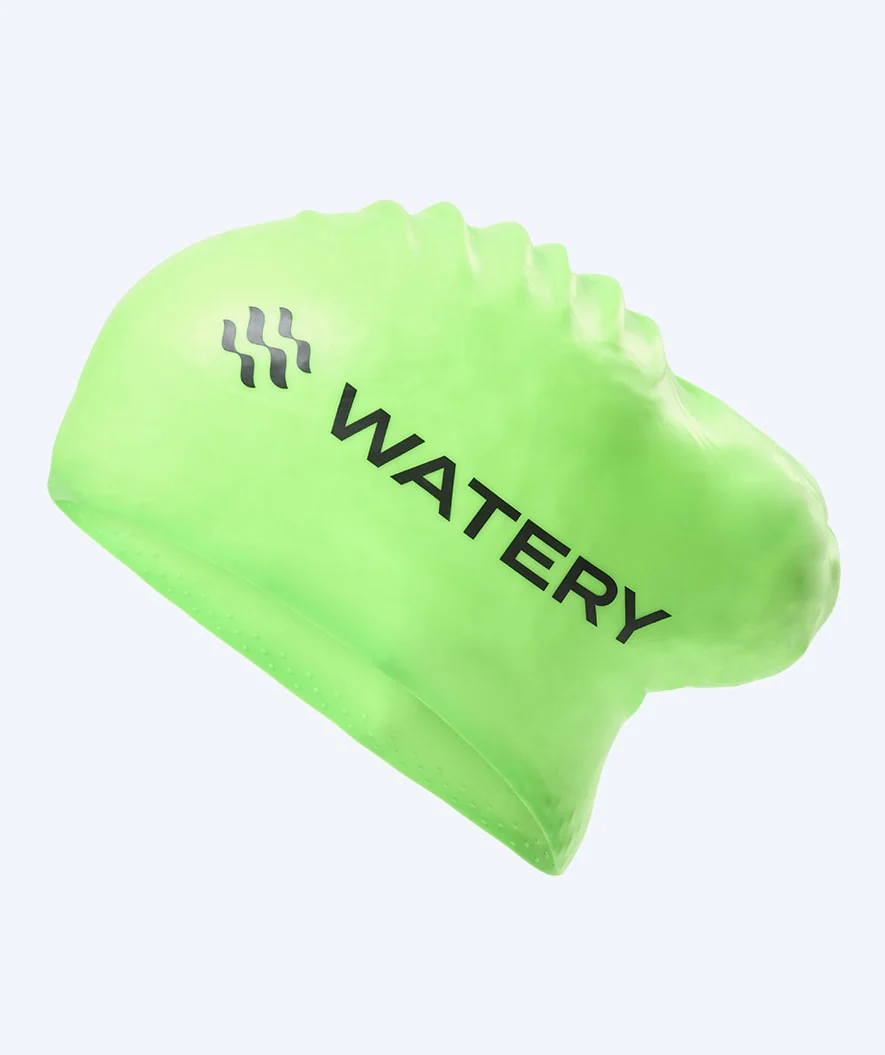 Watery badehætte til langt hår - Signature - Grøn