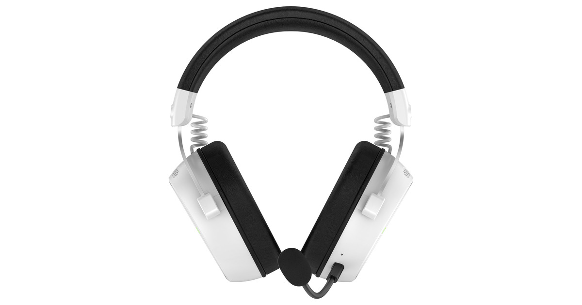HatorHypergang 3 Wireless over-ear gaming headset  (Wit, RGB, 2.4GHz / Bluetooth / USB)