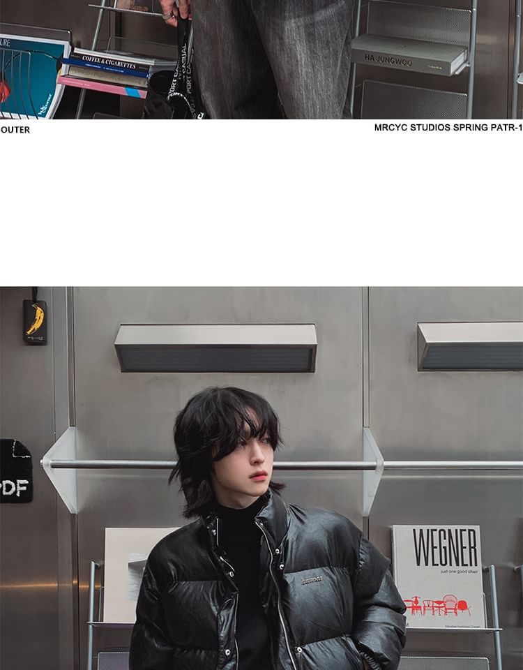MRCYC - Effen cropped pufferjack met rits