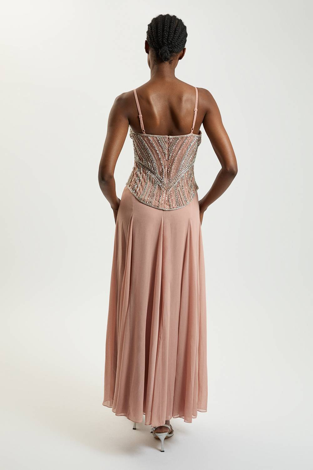 KarenMillen Robe Maxi Corset À Cristaux Petite
