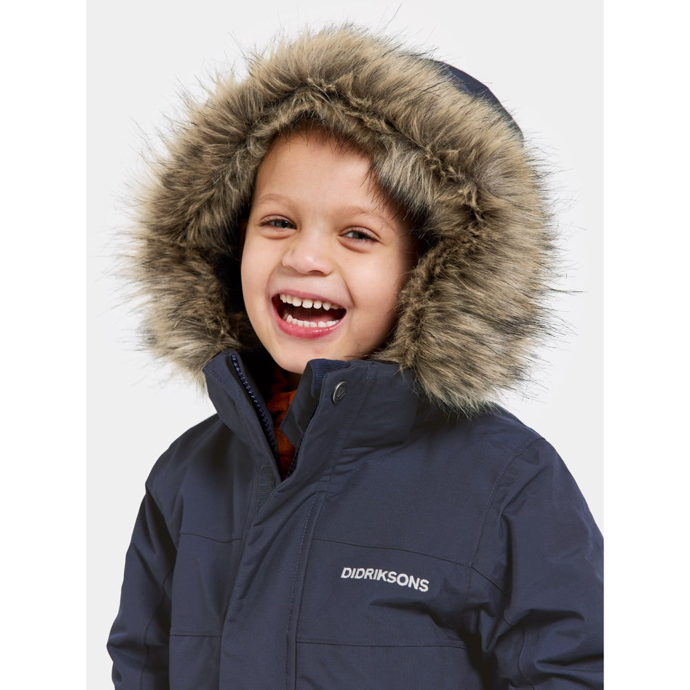 Køb Didriksons Navy Bjärven Kids Parka 3 | Luksusbaby