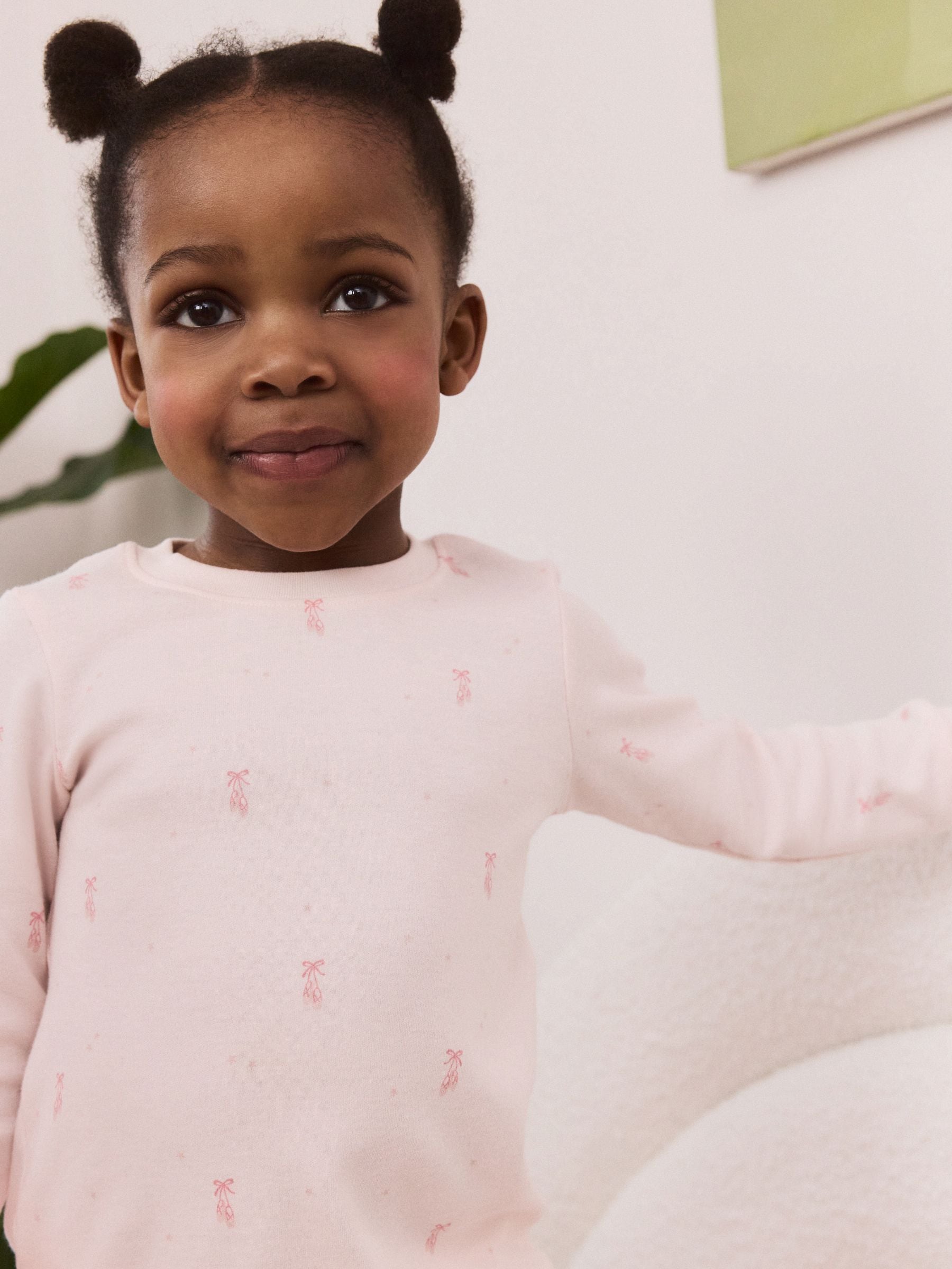 Roze/crème ballerina - Knus pyjama met lange mouwen 3 Pack (9maanden -12jaar)
