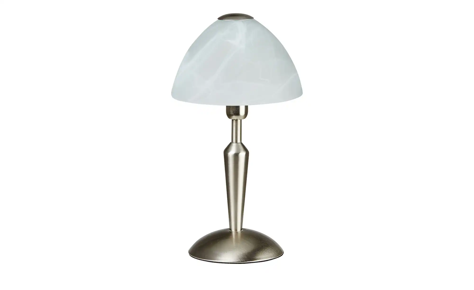 KHG Tischleuchte nickel matt mit Glasschirm