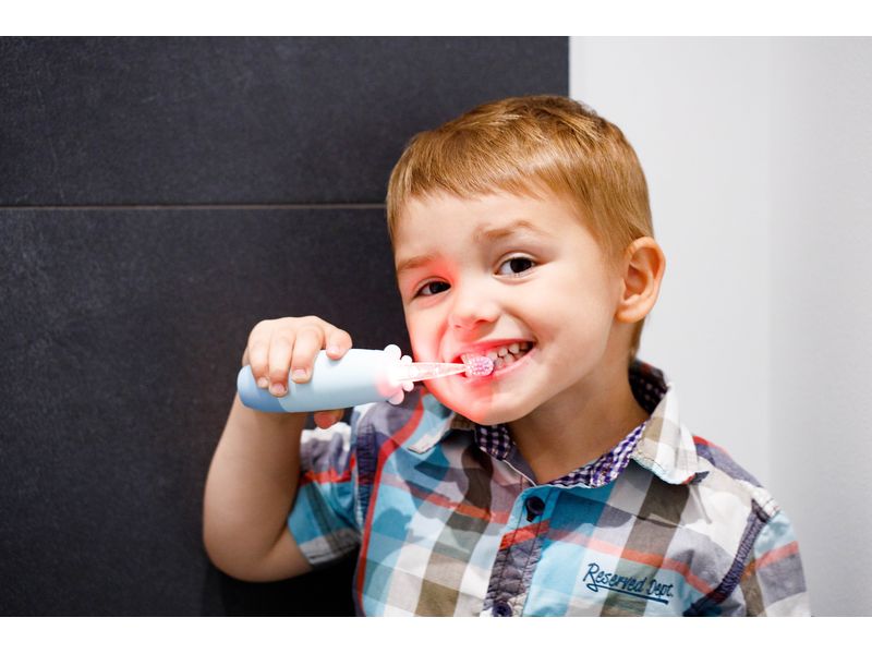 innoGIO Sonic Zahnbürste Giraffe Blau Schallzahnbürste für Kinder