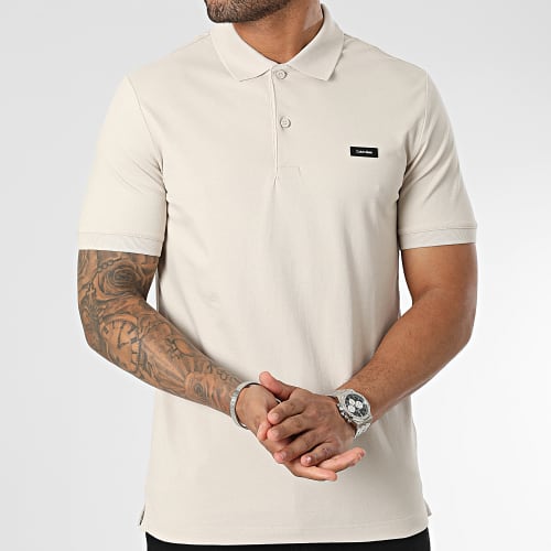 Polo Manches Courtes Stretch Pique Slim 1196 Beige
