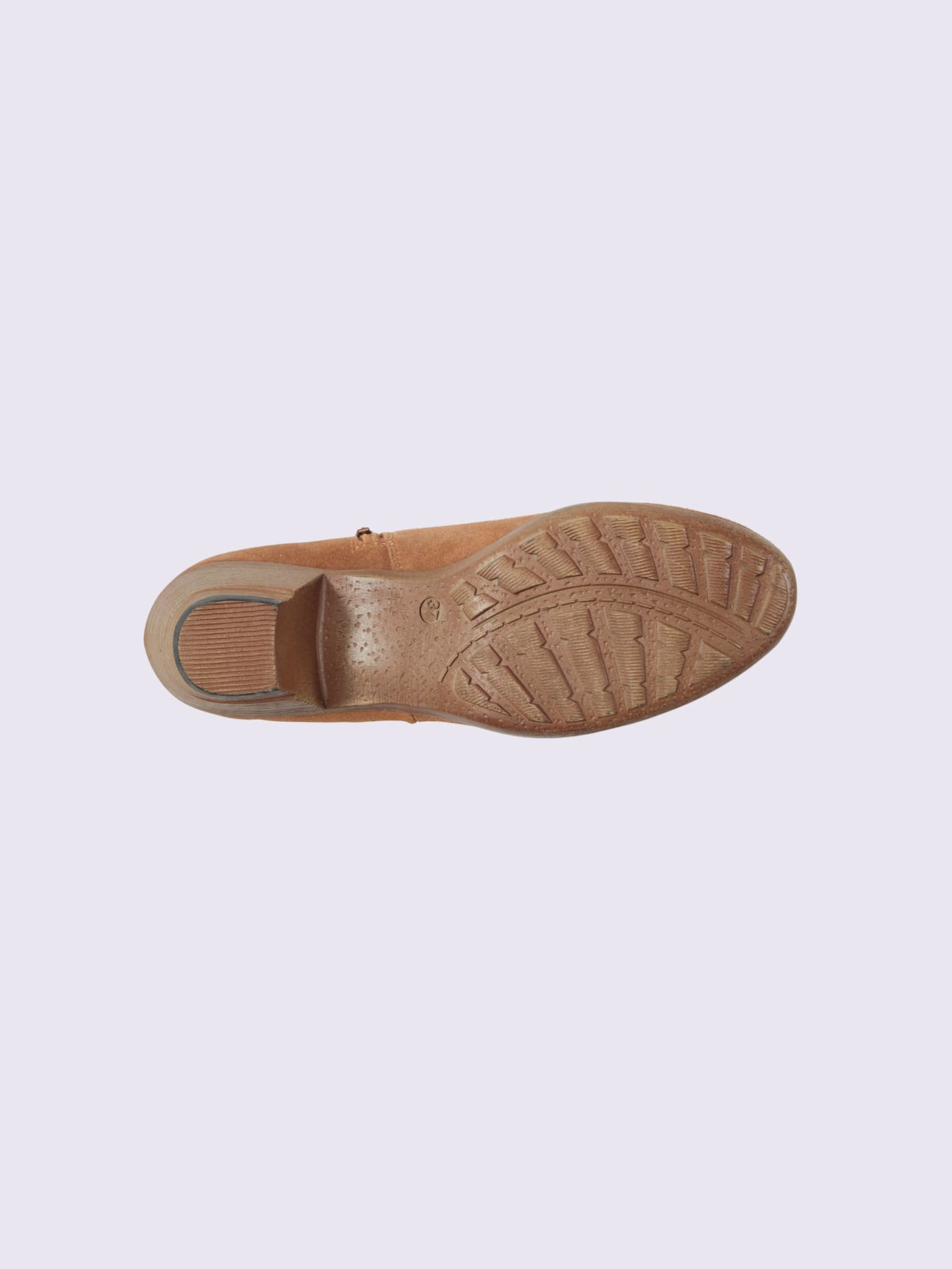 Bottines cuir velours de vache.