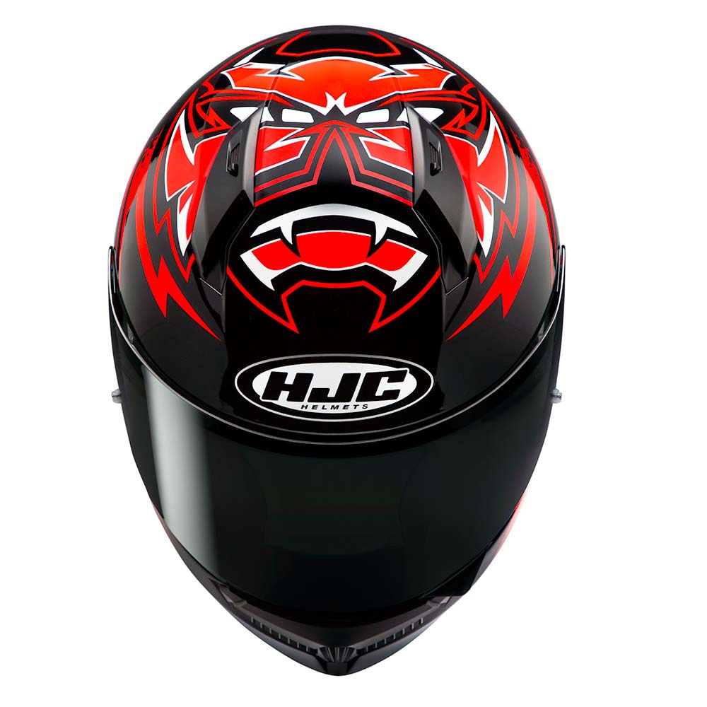 HJC - Casque C10 Diablo Mask MC1 / Noir / Rouge / Blanc