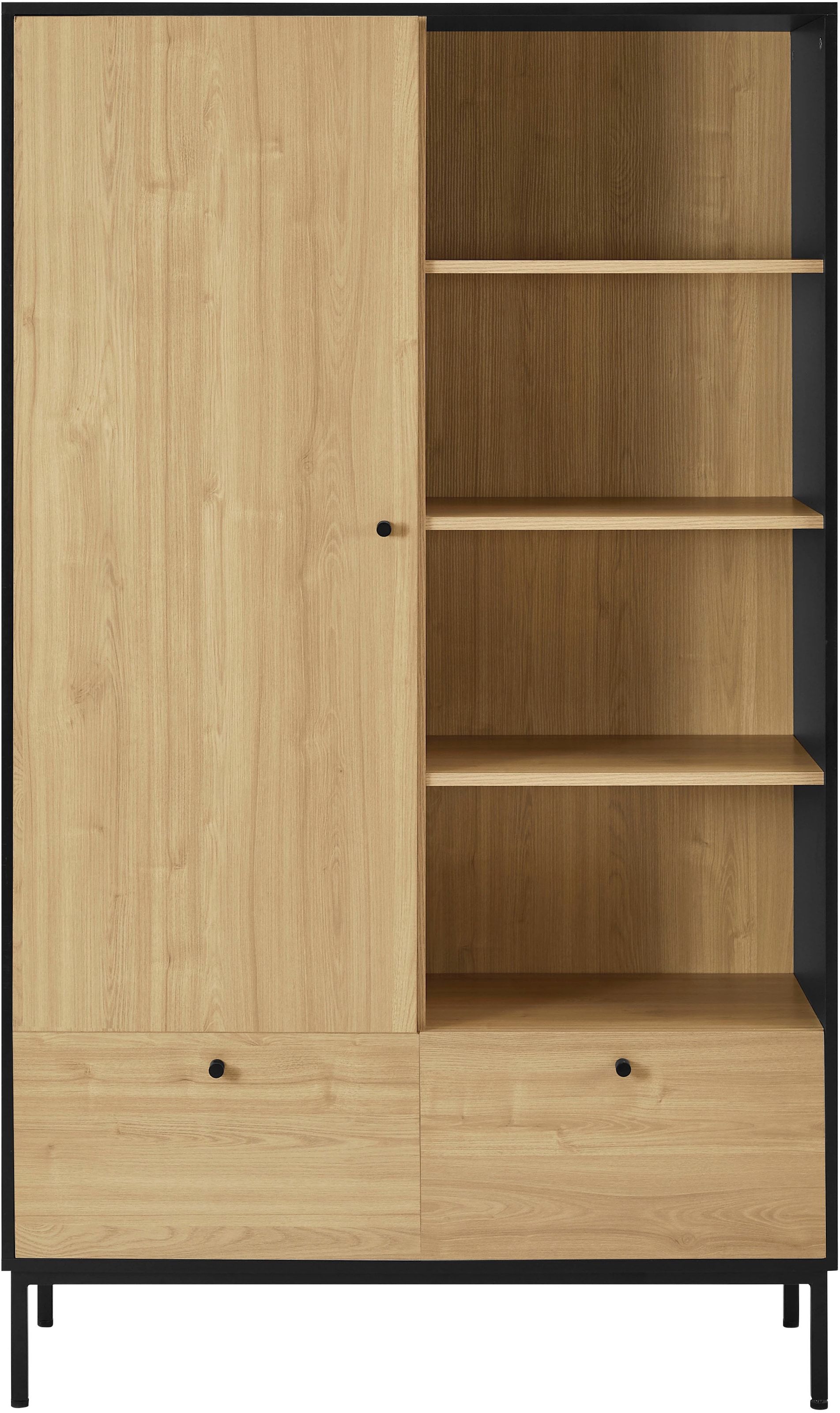 GOODproduct Highboard »Tayler« pflegeleichte Melaminoberfläche, Metallgestell, Breite 100 cm