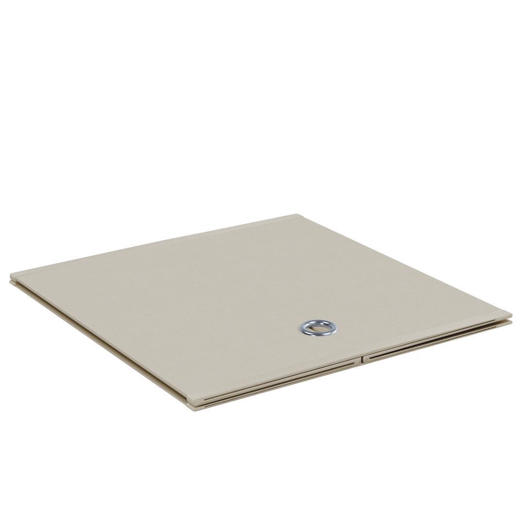2er-Set Faltboxen BOXAS - weiß-natur - quadratisch
