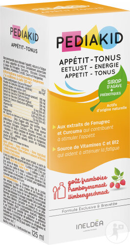 Pediakid Appétit-Tonus Goût Framboise Flacon 125ml