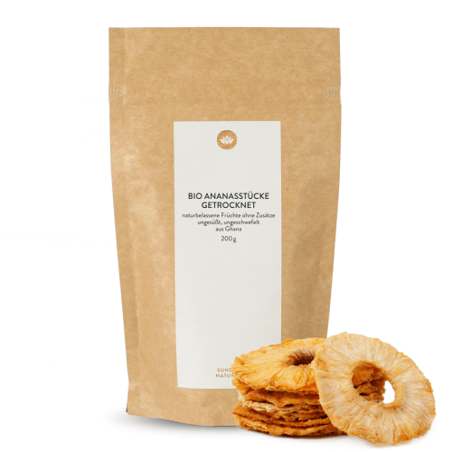 Sunday Natural Products  Bio Ananas Ringe Getrocknet