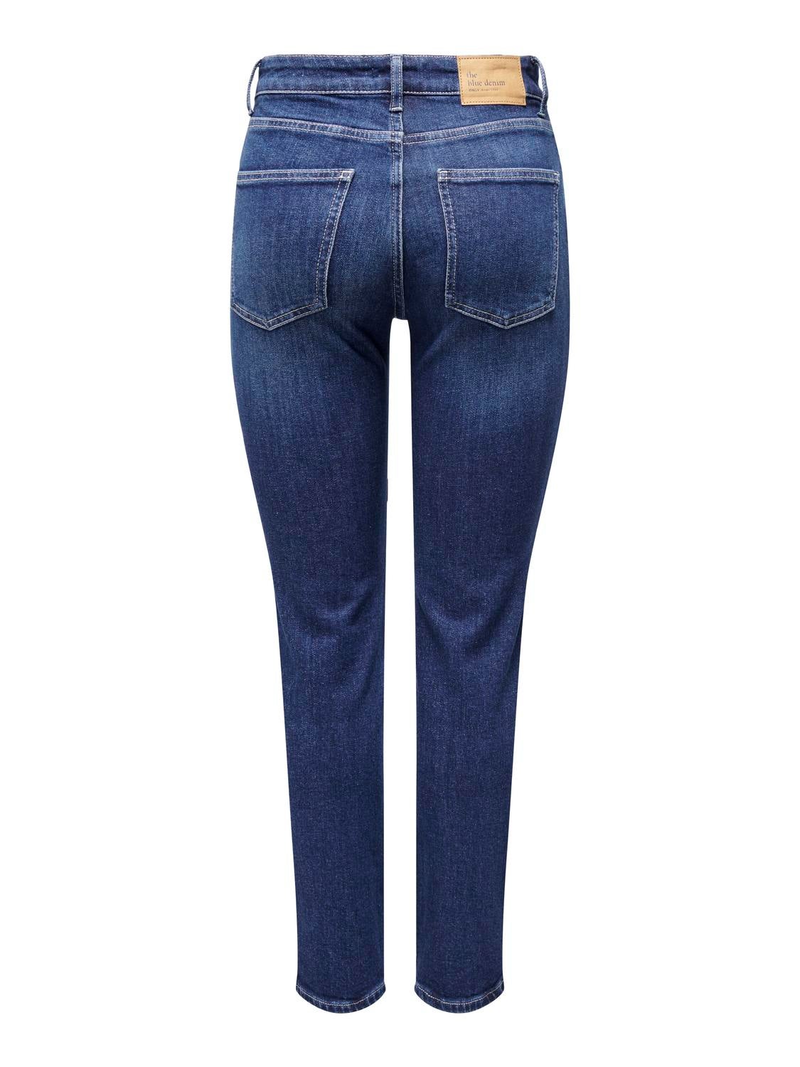 ONLLILOU Hohe Taille Slim Fit Jeans Medium Blue Denim