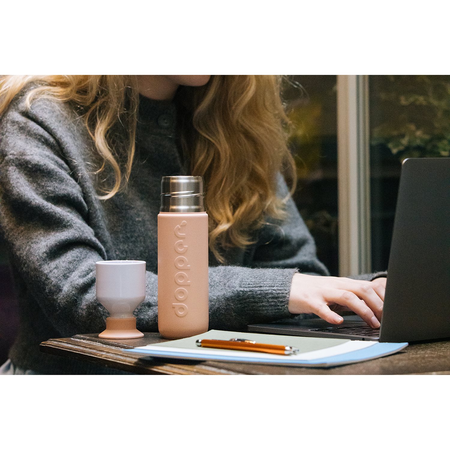 Dopper Insulated Bottle 350 ml pebble peach