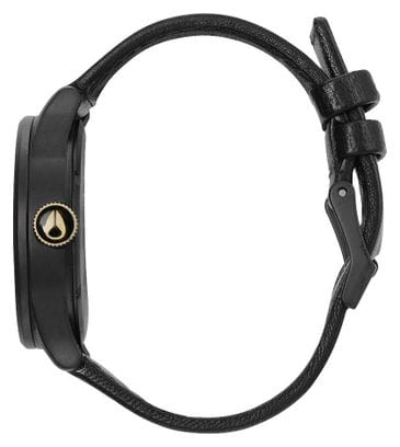Montre Nixon Sentry Noir Matte / Or / Bracelet Cuir