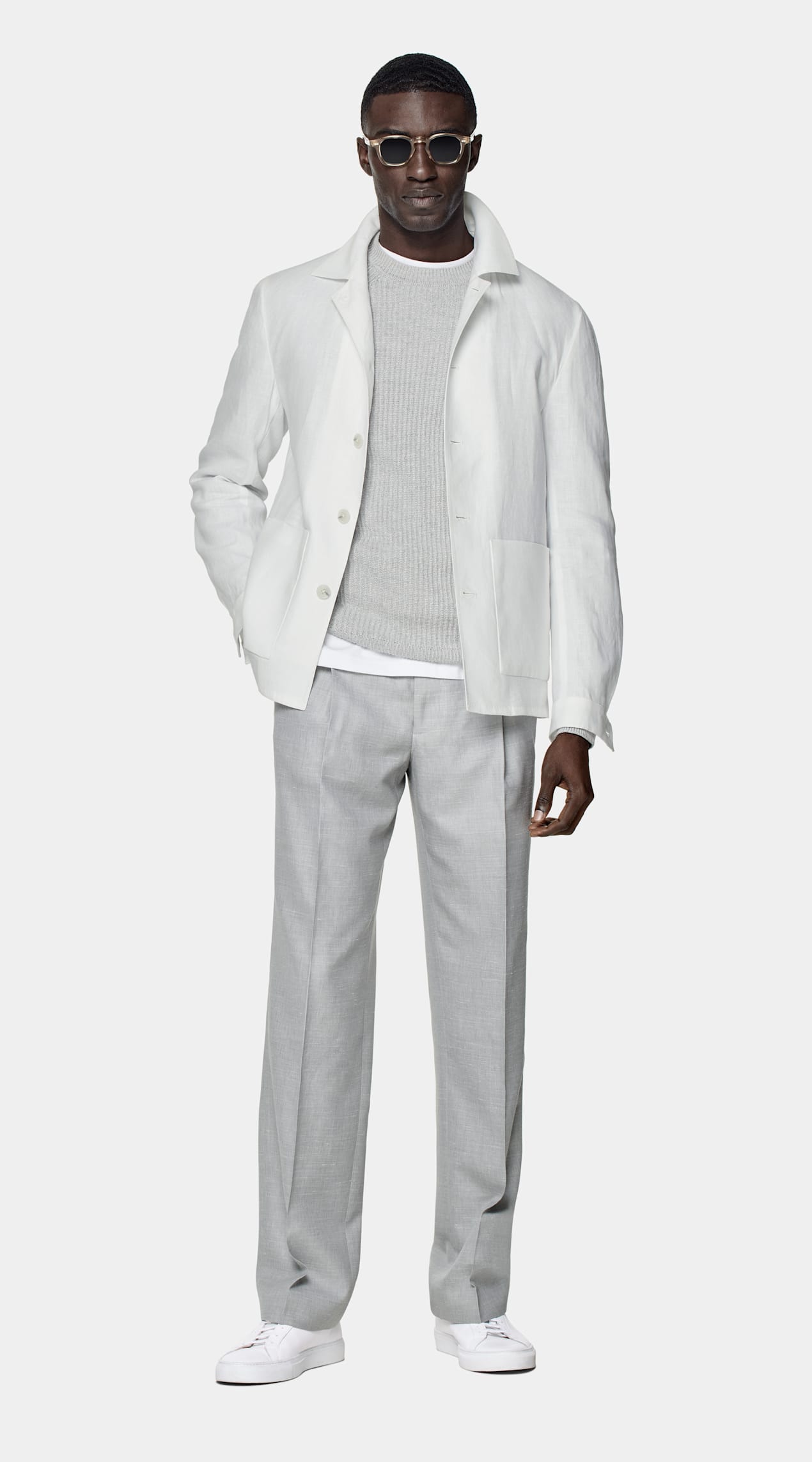 Veste chemise coupe Relaxed blanche