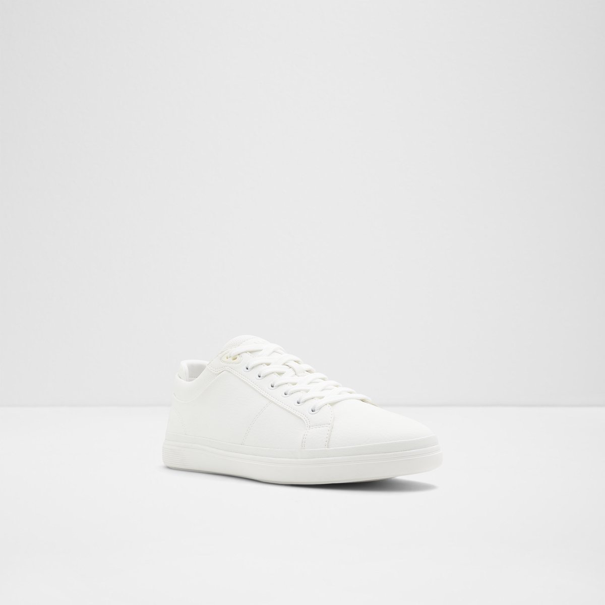 Finespec White Synthetic Smooth Men Low top