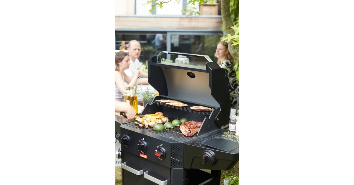 BarbecookLuca 312 gasbarbecue met kast en zijbrander  (Zwart)