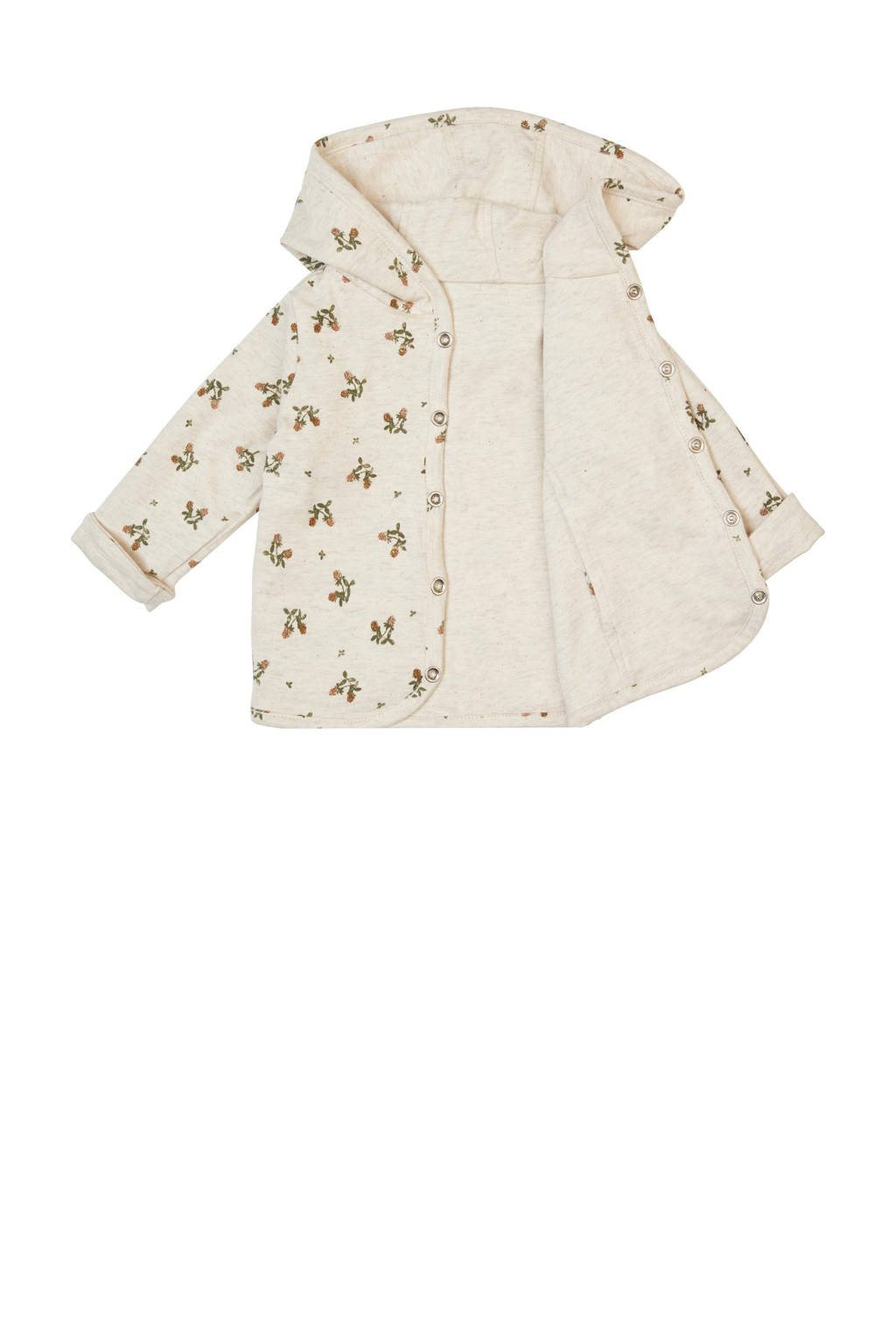 Noppies Niederau reversible vest ecru/groen/bruin