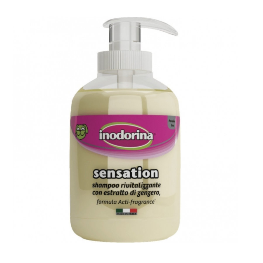 Shampoo revitalizante Inodorina Sensation para cães