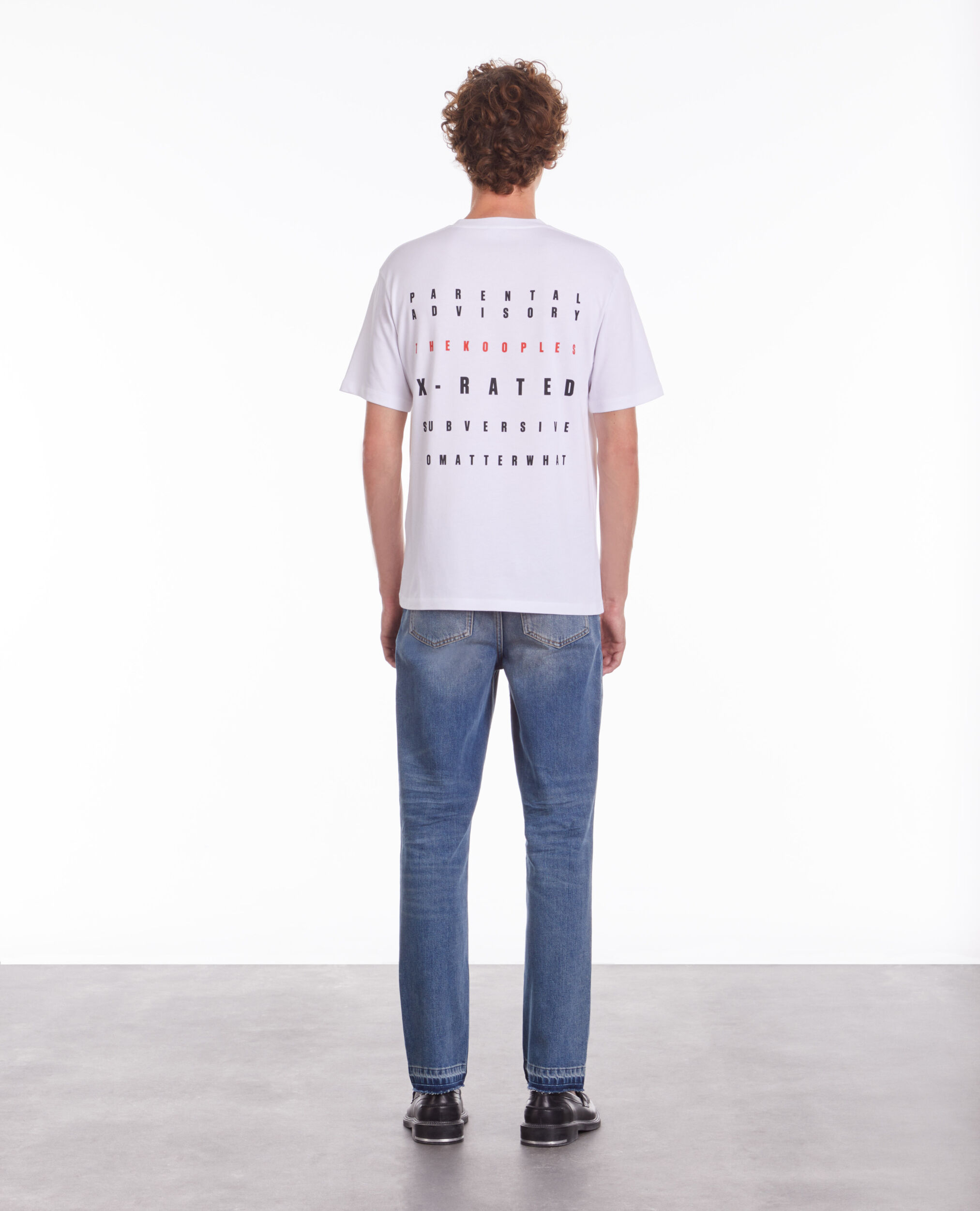 T-shirt blanc avec sérigraphie X Rated