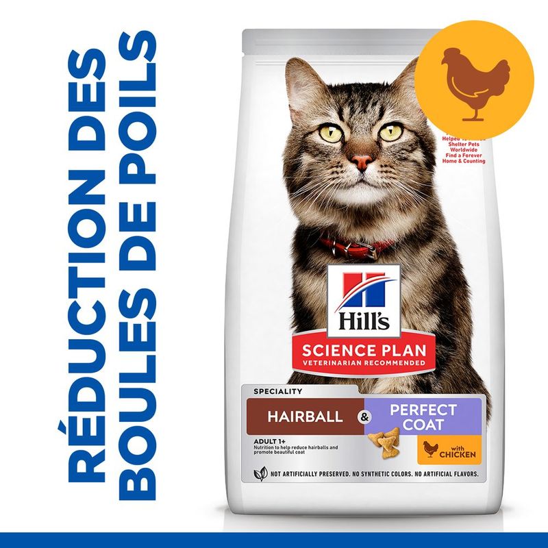 Hill's Science Plan Adult Hairball & Perfect Coat poulet