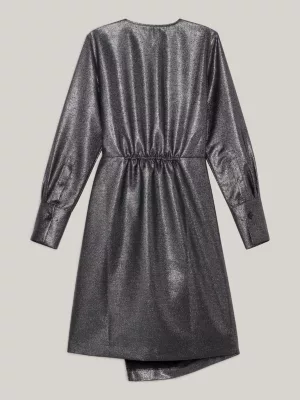 Vestido midi brilhante com amarração Tommy Hilfiger x Festive