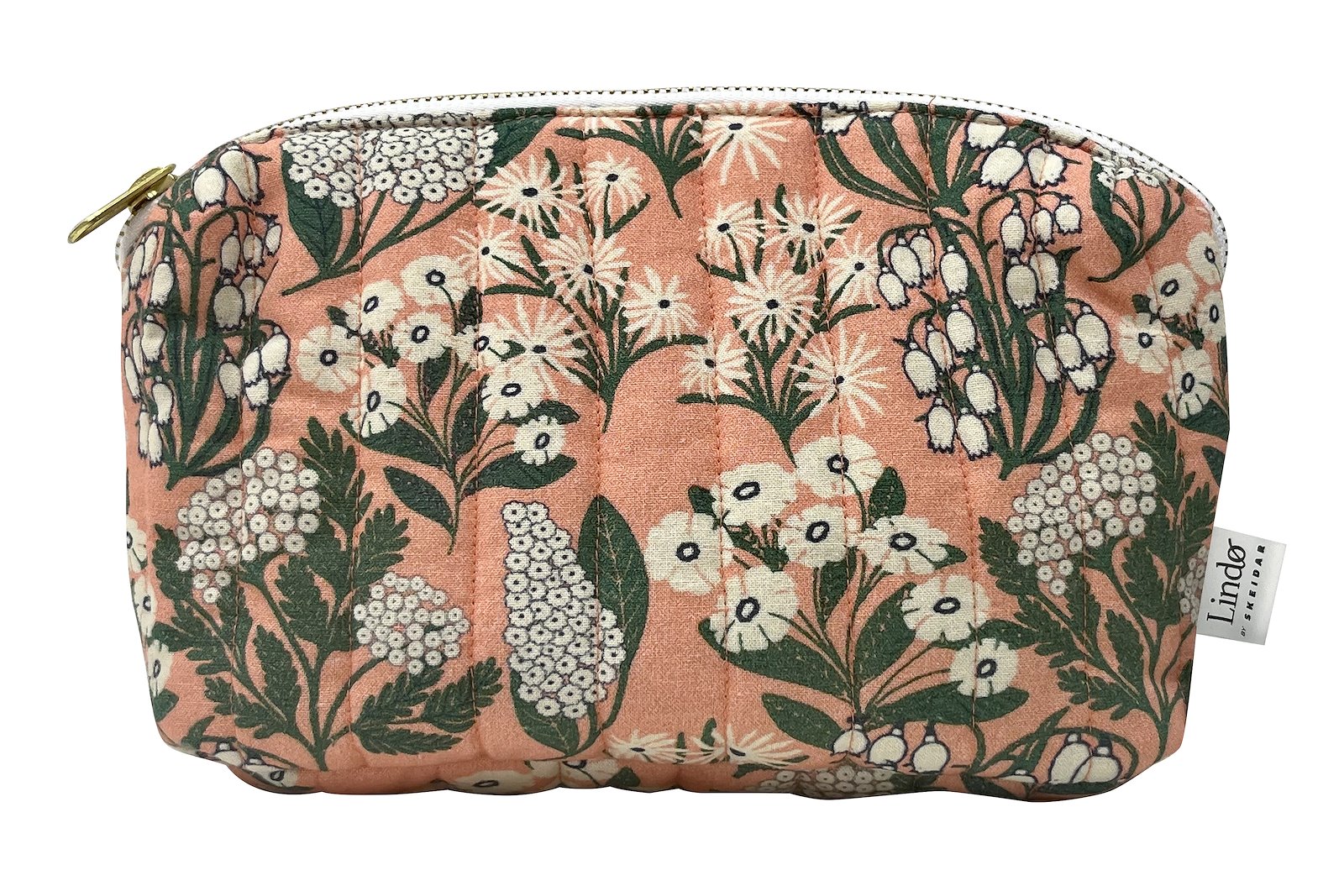 Olivia toalettmappe Orange med print 15x20 cm
